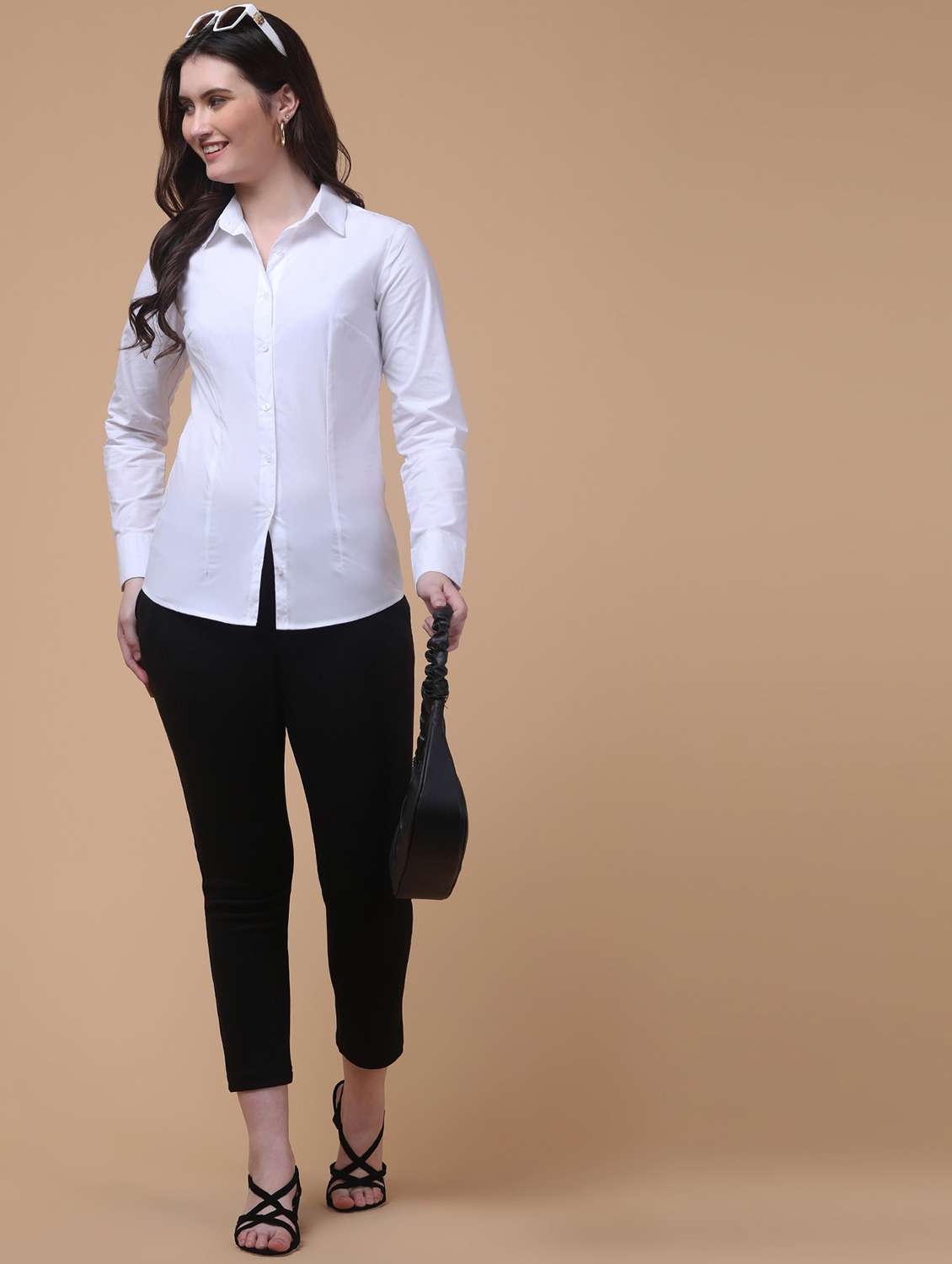 Women Solid Long Sleeve Regular Fit Shirt - 22453799 -  Standard Image - 4