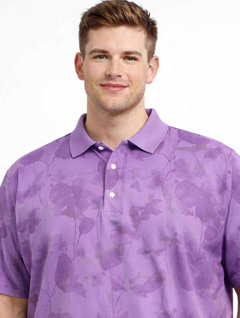 men lavender polyester all over print t-shirt - 22453811 -  Standard Image - 1