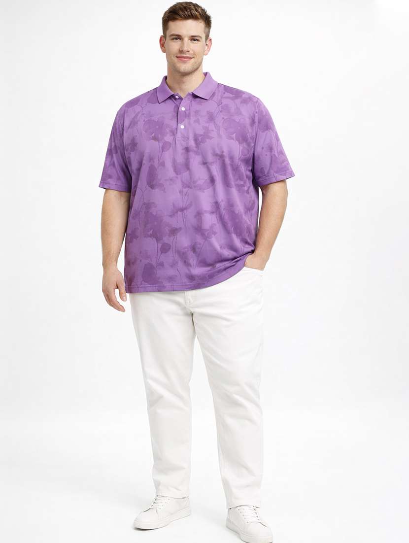 men lavender polyester all over print t-shirt - 22453811 -  Standard Image - 4
