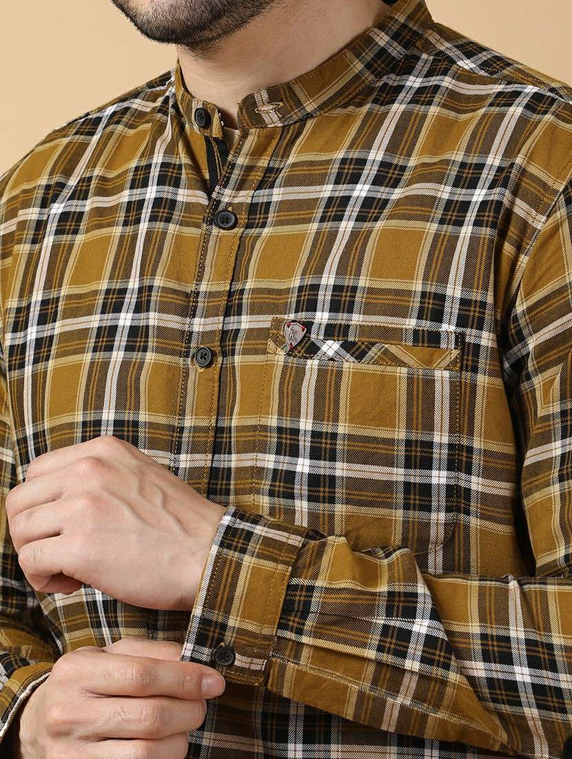 men checkered long sleeve regular fit casual shirt - 22453829 -  Standard Image - 1