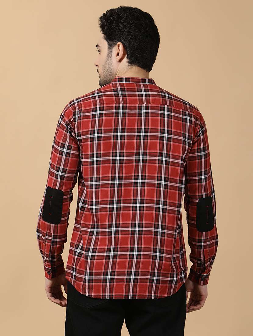 men checkered long sleeve regular fit casual shirt - 22453830 -  Standard Image - 4