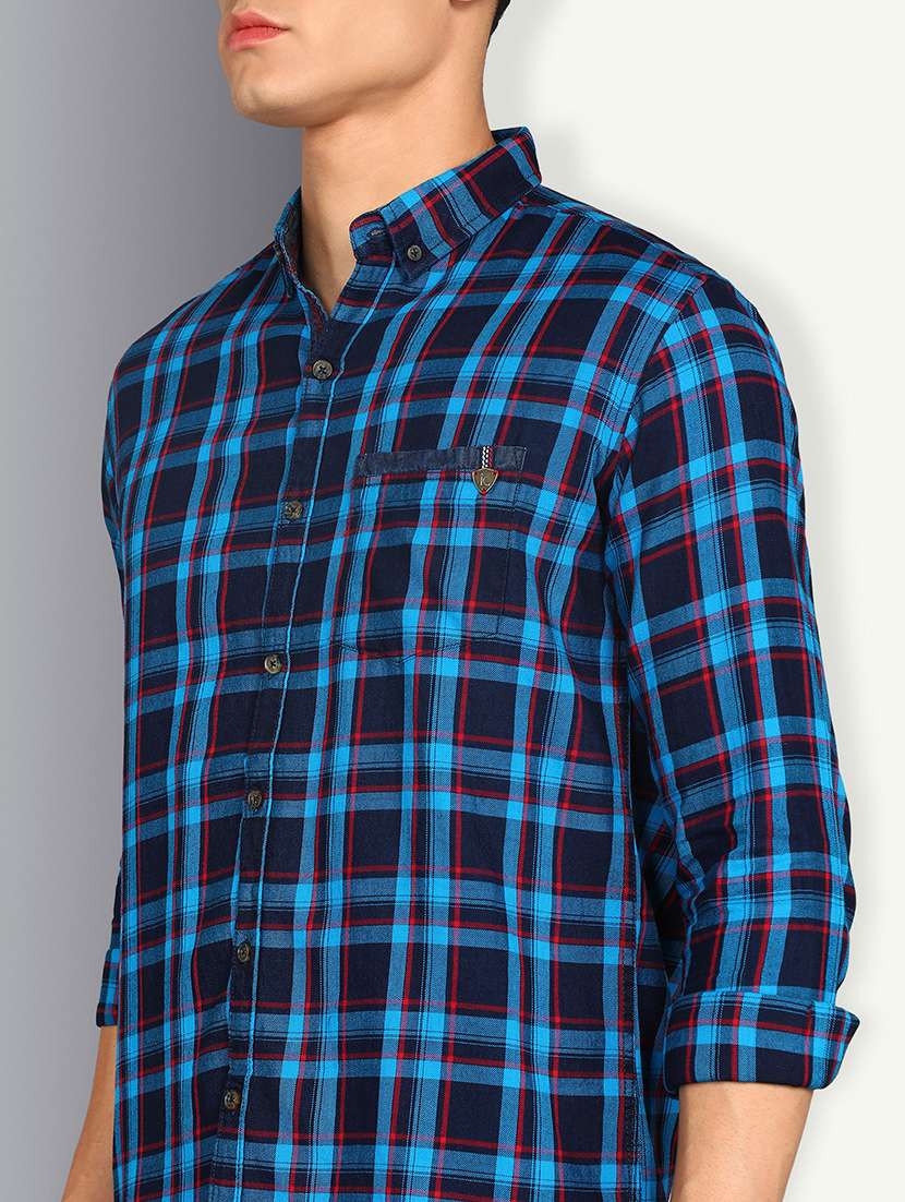 Men Checkered Long Sleeve Regular Fit Casual Shirt - 22453831 -  Standard Image - 1