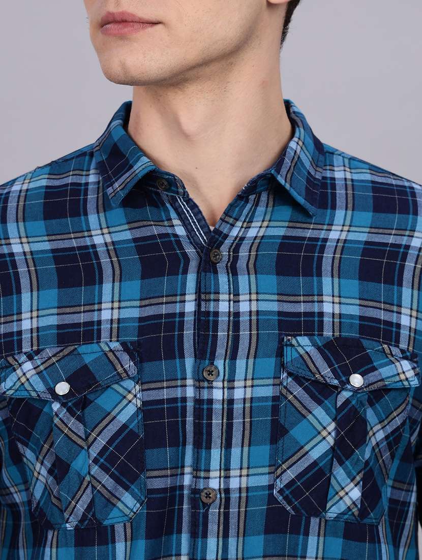 men checkered long sleeve regular fit casual shirt - 22453872 -  Standard Image - 1