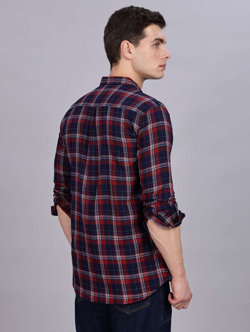 men checkered long sleeve regular fit casual shirt - 22453874 -  Standard Image - 4