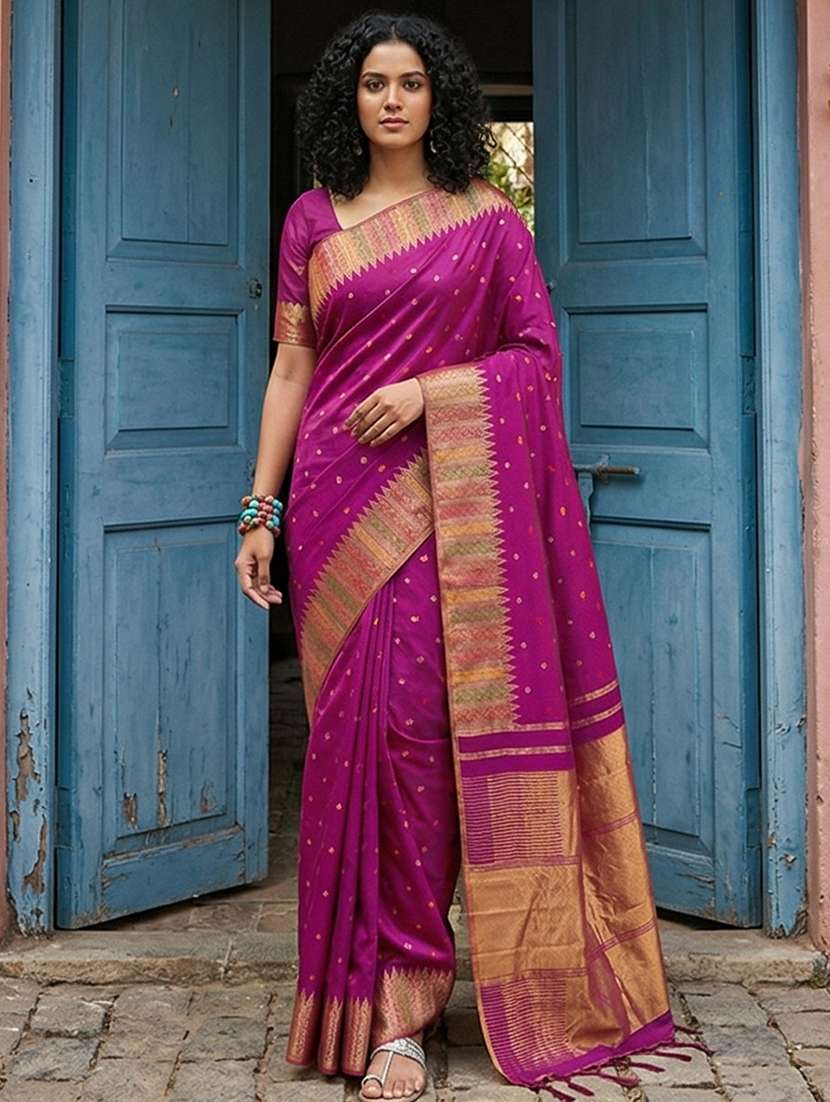 women self design banarasi saree with blouse - 22453903 -  Standard Image - 1