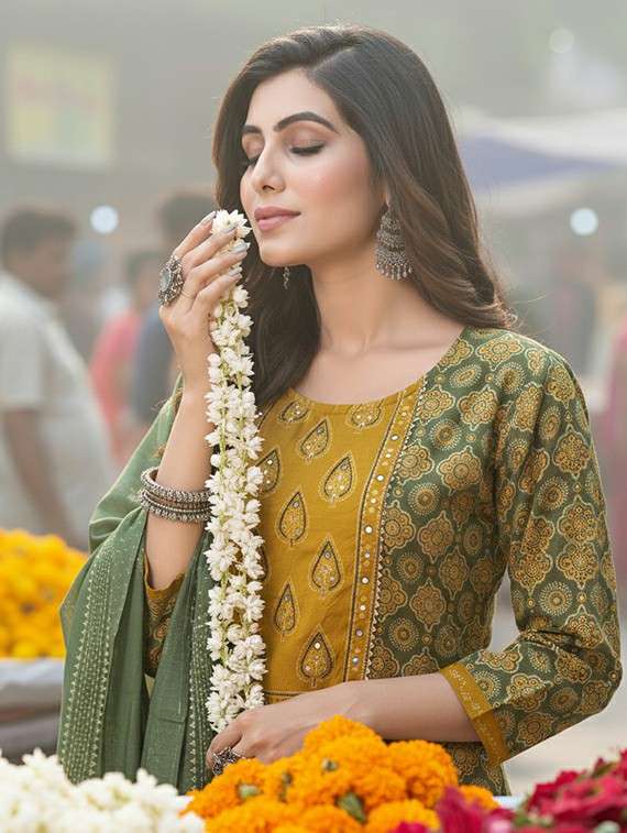 women green suit set - 22453957 -  Standard Image - 4