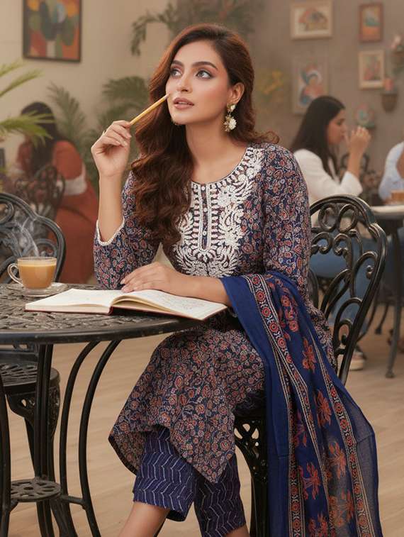 women navy blue suit set - 22453959 -  Standard Image - 1