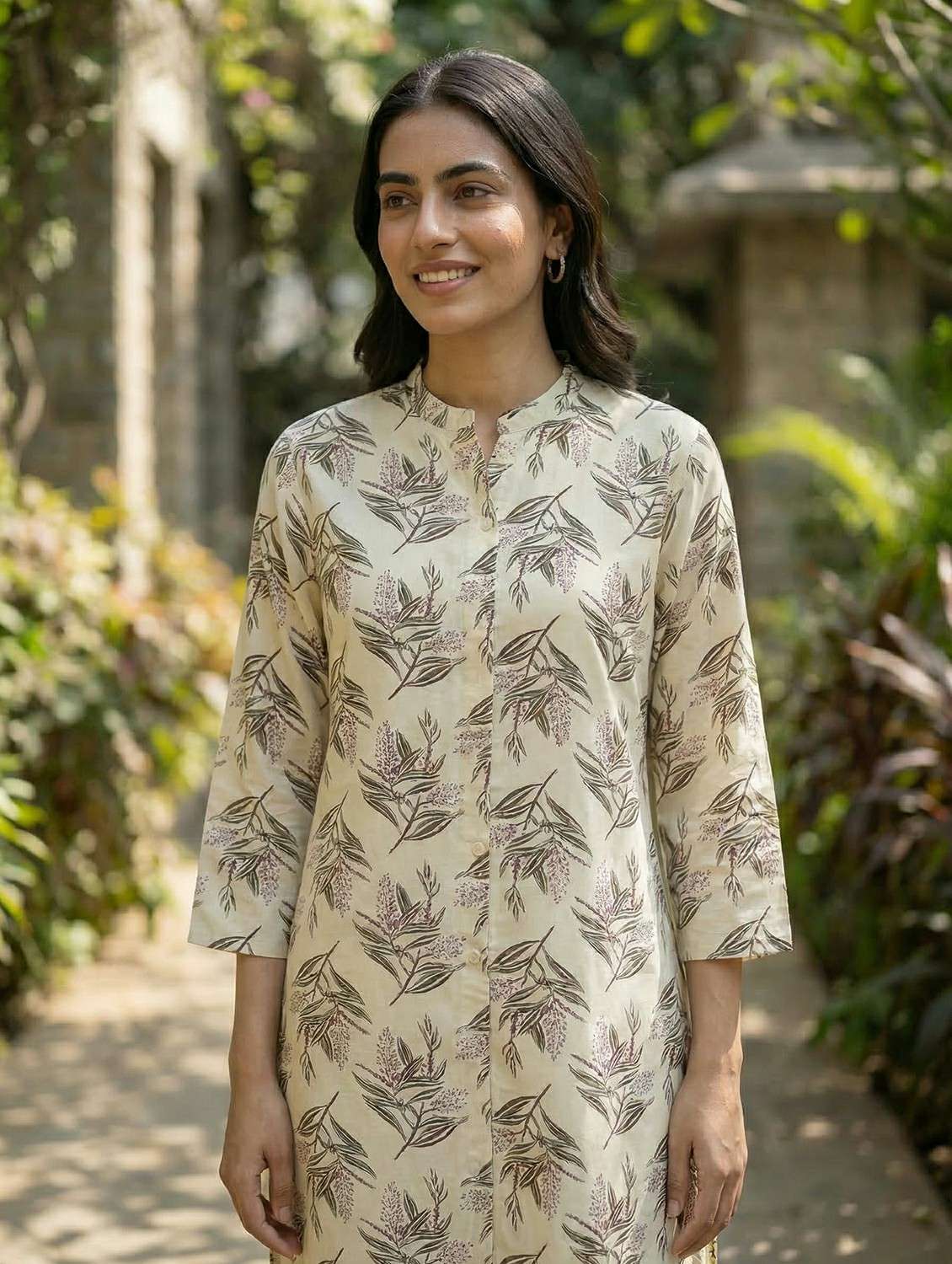 women olive kurta pant set - 22453993 -  Standard Image - 1