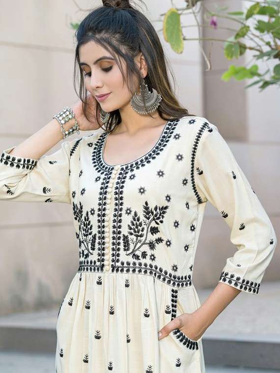 women beige beige kurta pant set - 22454000 -  Standard Image - 1