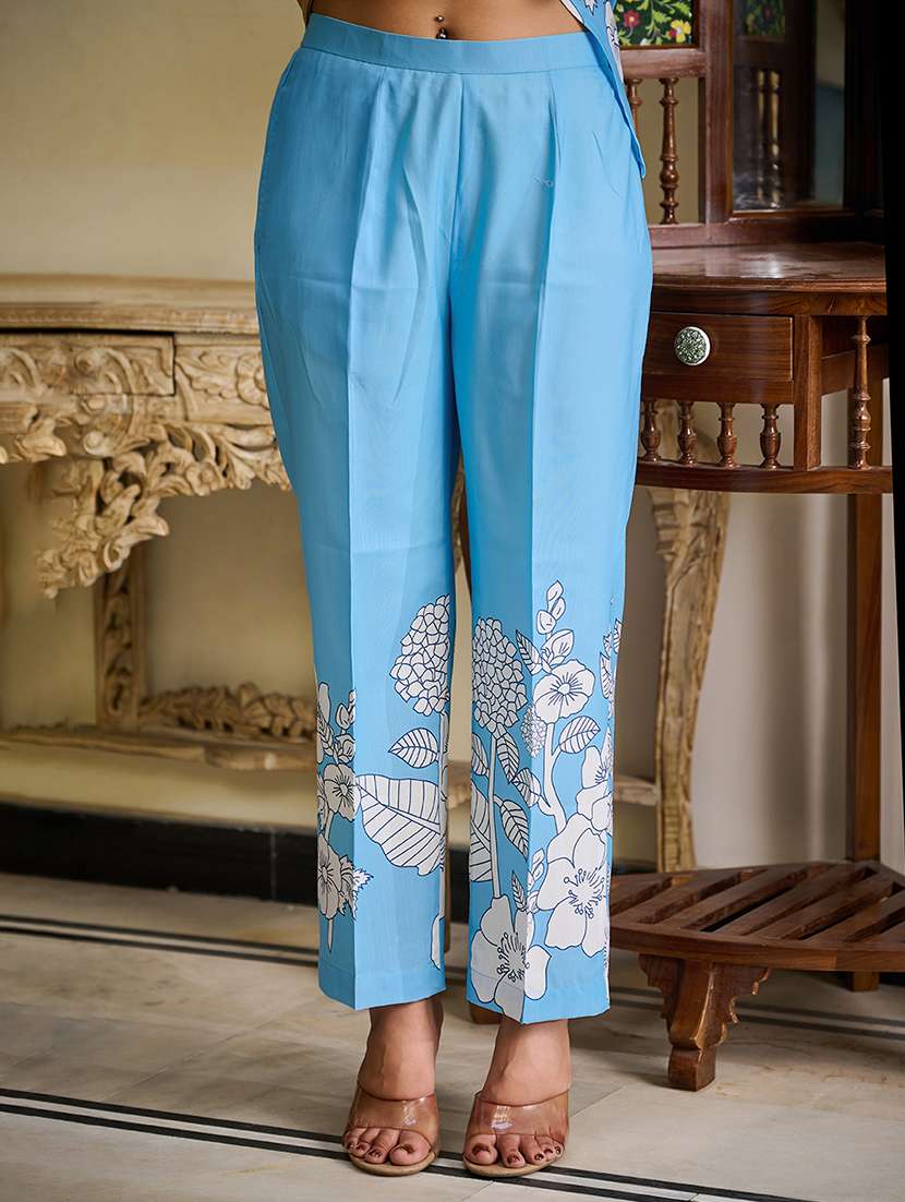 women printed three quarter sleeve ethnic co-ord set - 22454079 -  Standard Image - 4