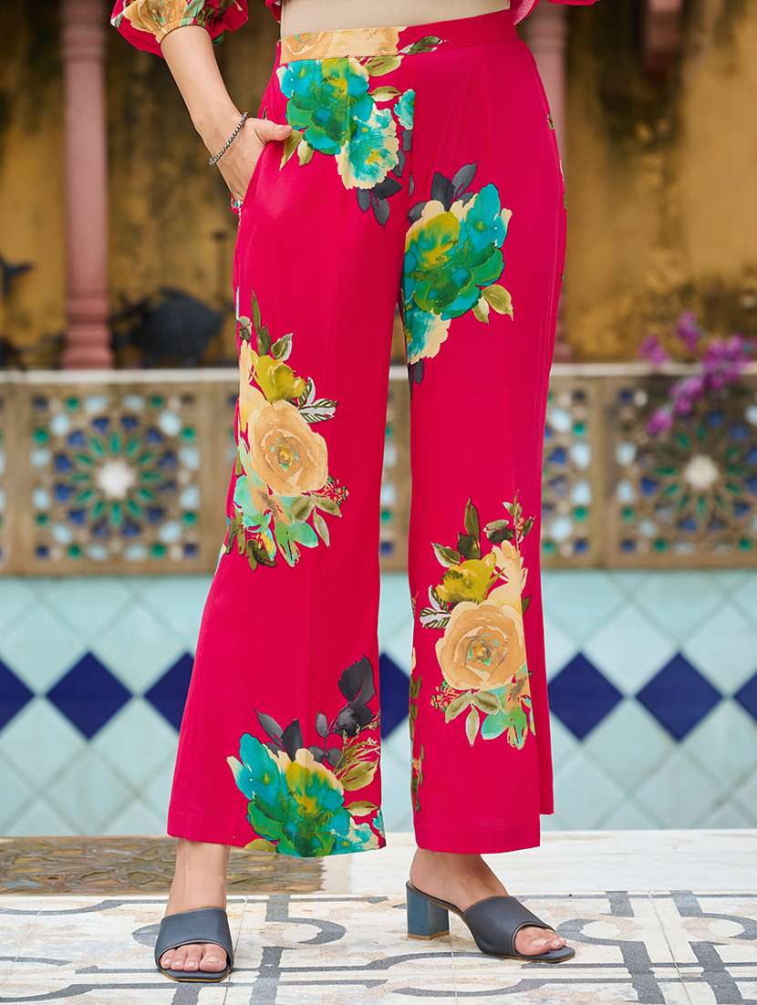women printed three quarter sleeve ethnic co-ord set - 22454086 -  Standard Image - 4