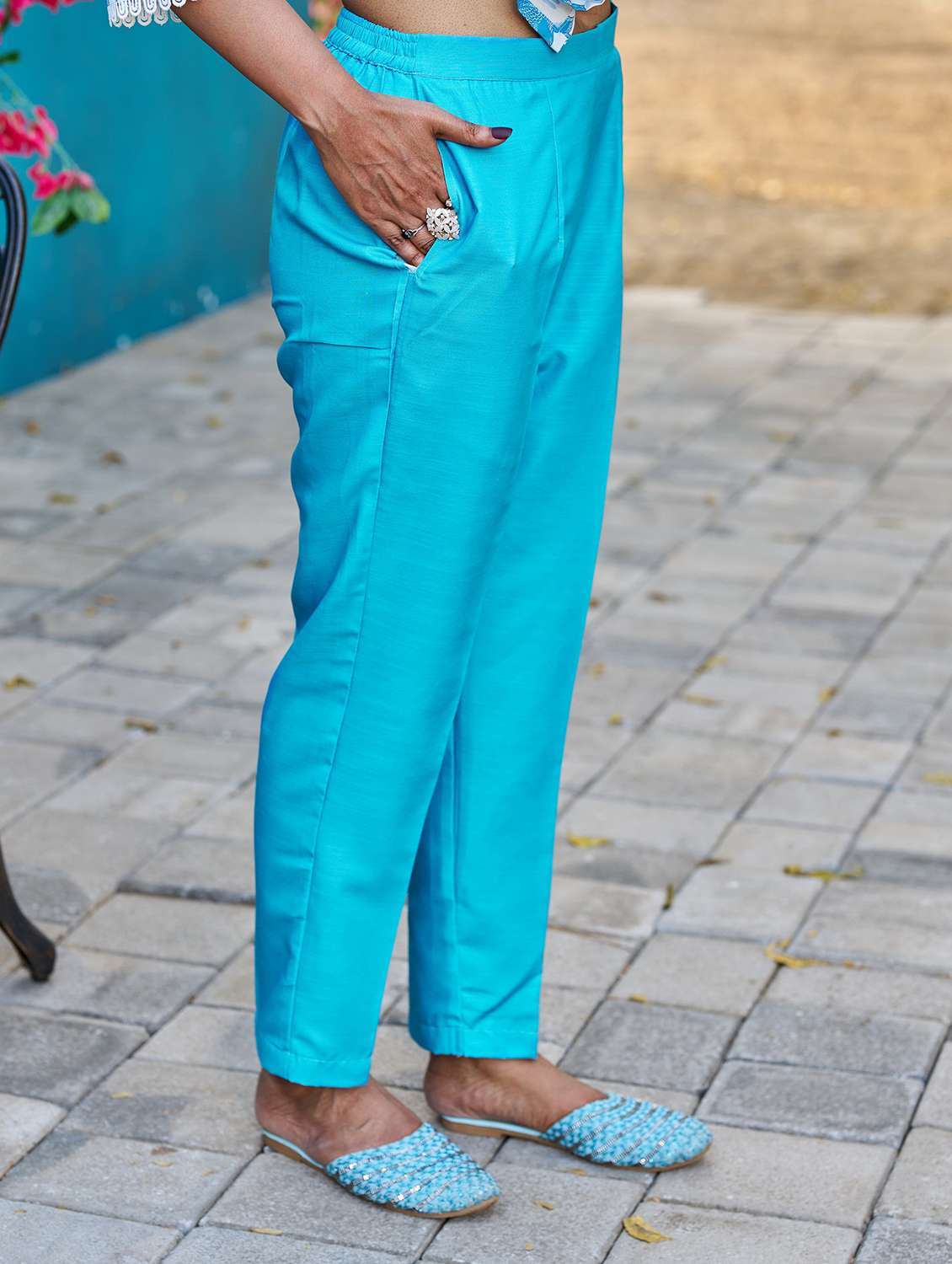 women printed three quarter sleeve kurta pant with dupatta set - 22454208 -  Standard Image - 4