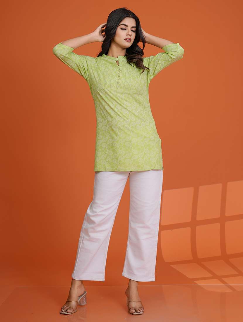 women green viscose a-line dress - 22454337 -  Standard Image - 1
