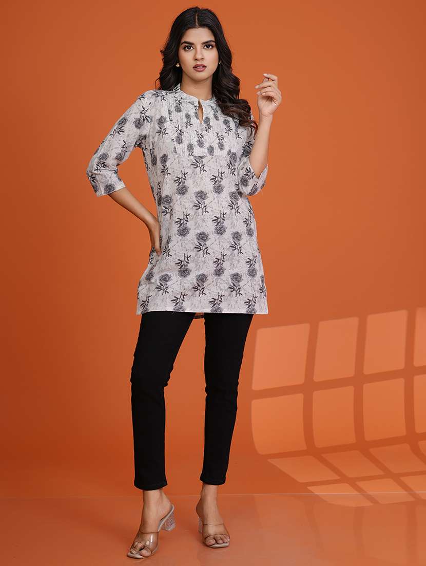 women off white viscose a-line dress - 22454340 -  Standard Image - 1