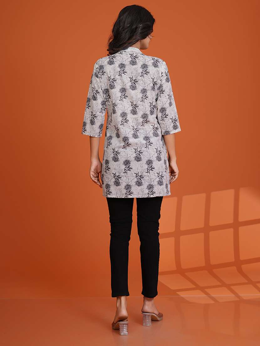 women off white viscose a-line dress - 22454340 -  Standard Image - 4