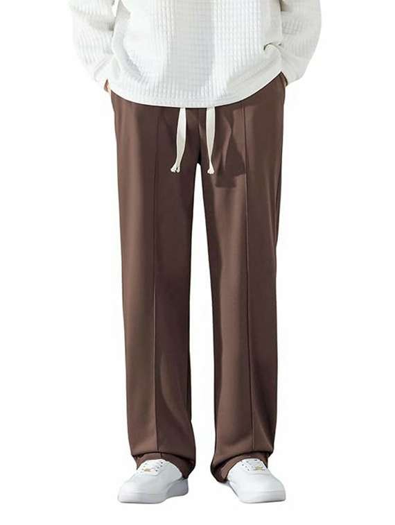 men solid mid rise relaxed fit track pant - 22454361 -  Standard Image - 1