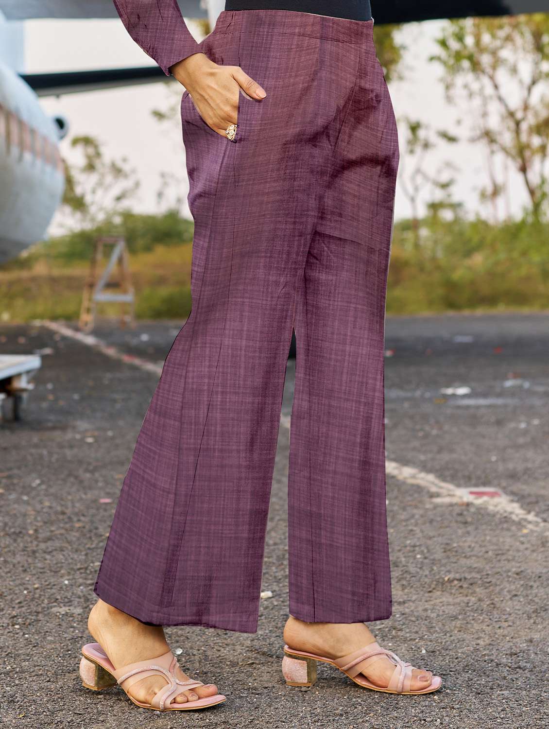 women self design long sleeve shirt & trouser co-ord set - 22454392 -  Standard Image - 4