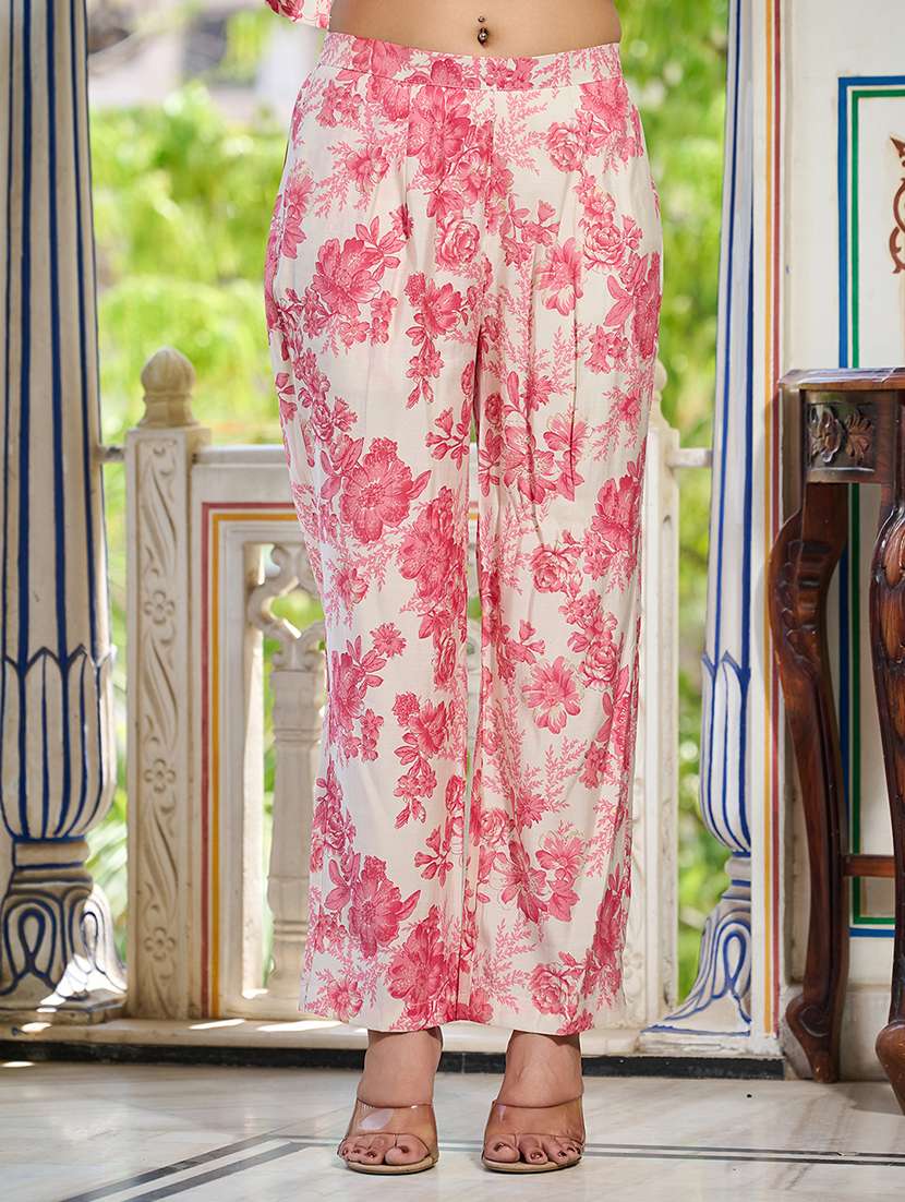 women printed three quarter sleeve ethnic co-ord set - 22454410 -  Standard Image - 4