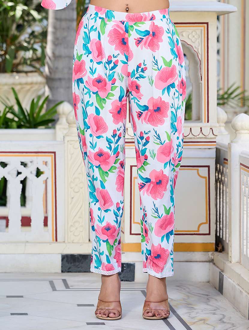 women printed three quarter sleeve ethnic co-ord set - 22454418 -  Standard Image - 4