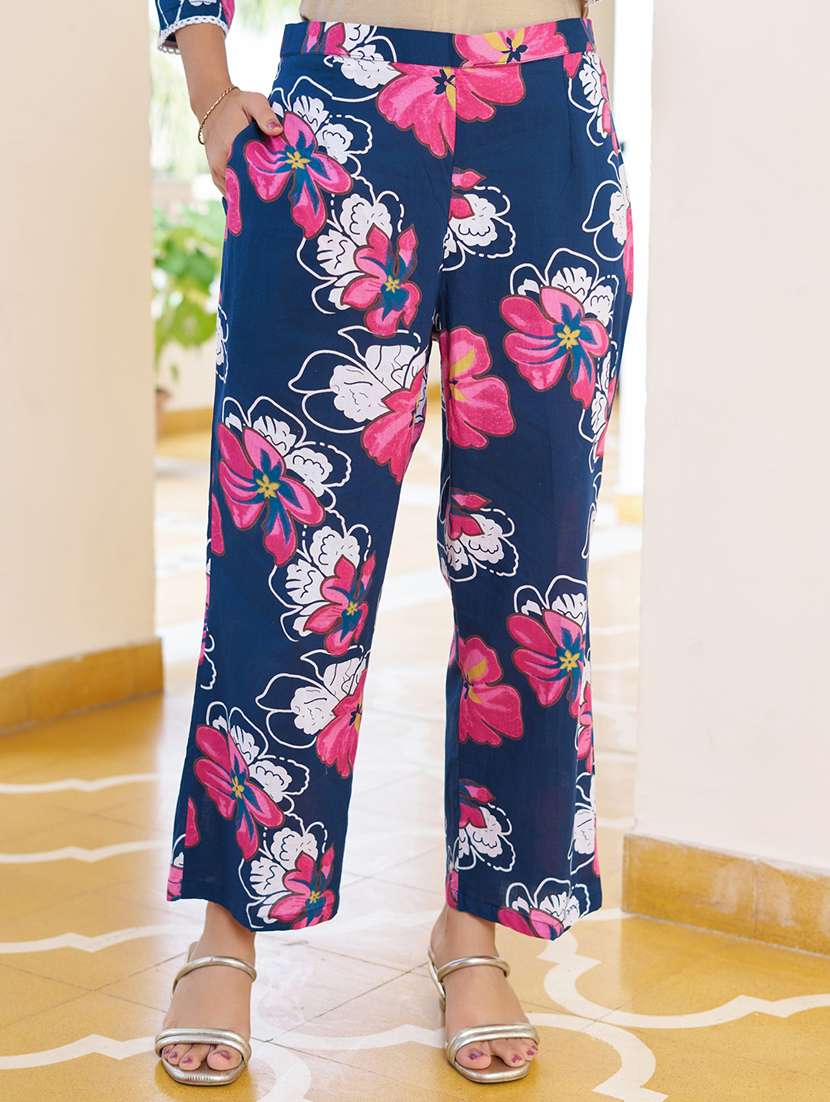 women printed three quarter sleeve ethnic co-ord set - 22454436 -  Standard Image - 4