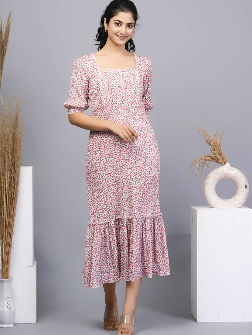 women pink cotton straight dress - 22454438 -  Standard Image - 4