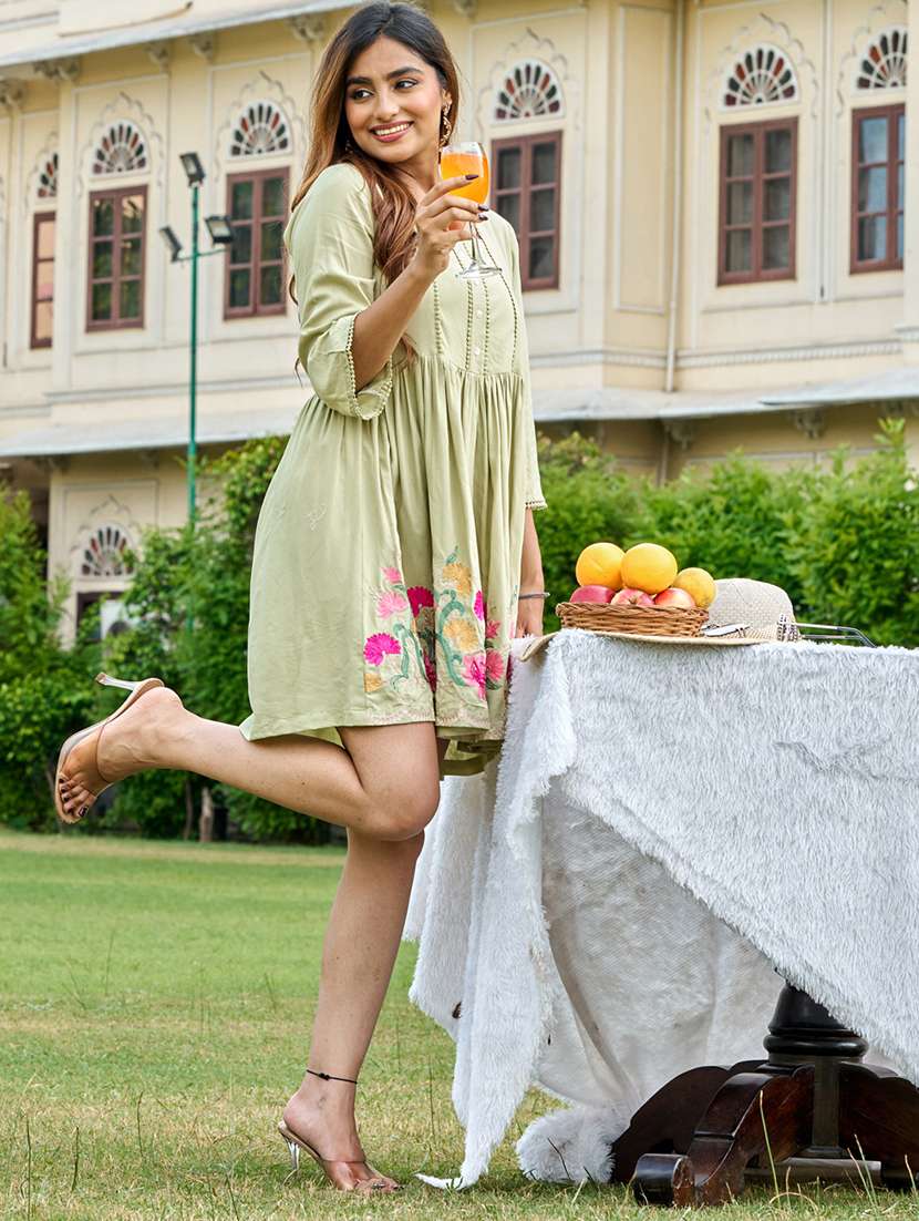 women lemon sherbet viscose a-line dress - 22454440 -  Standard Image - 4