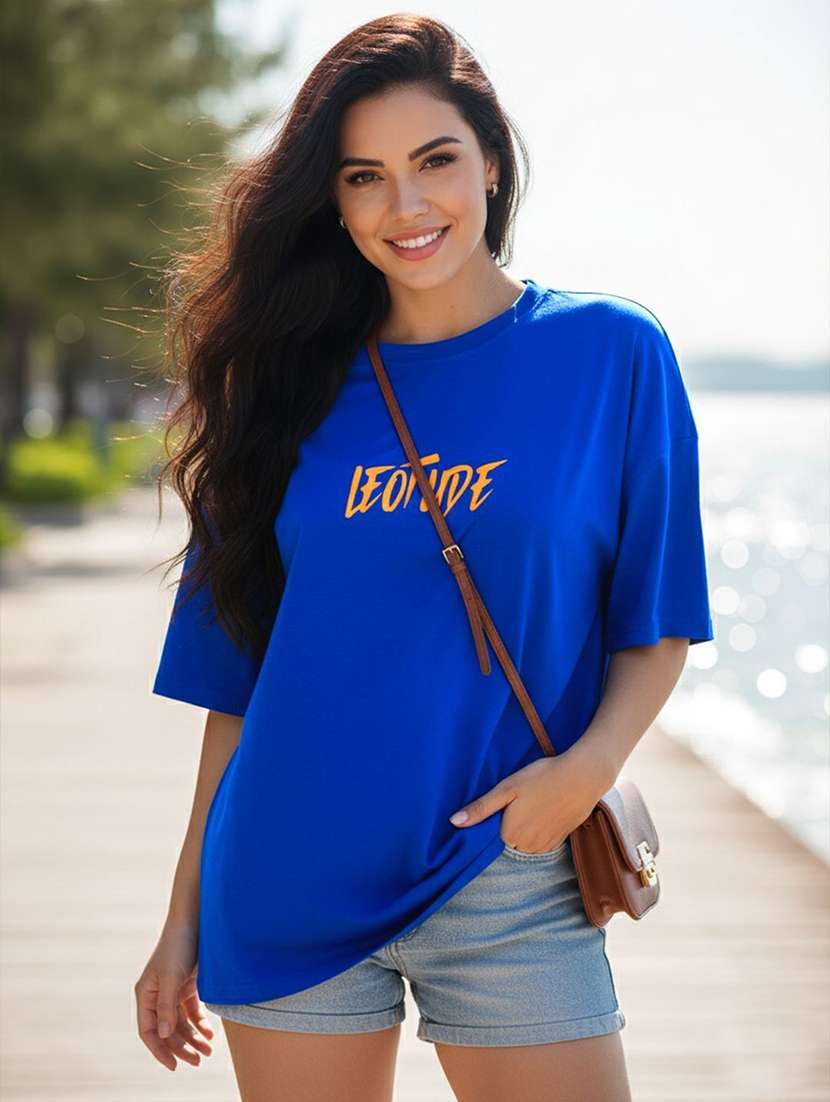 women printed short sleeve oversized t-shirt - 22454702 -  Standard Image - 1
