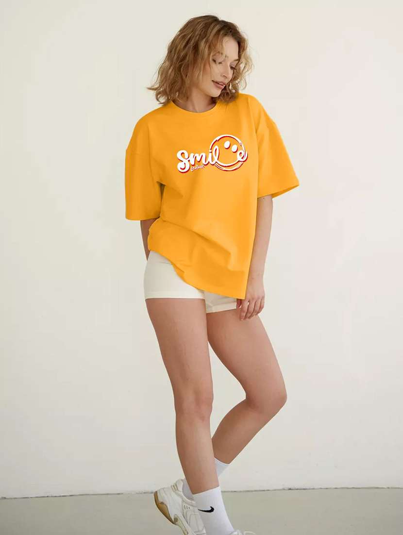 women printed short sleeve oversized t-shirt - 22454758 -  Standard Image - 4