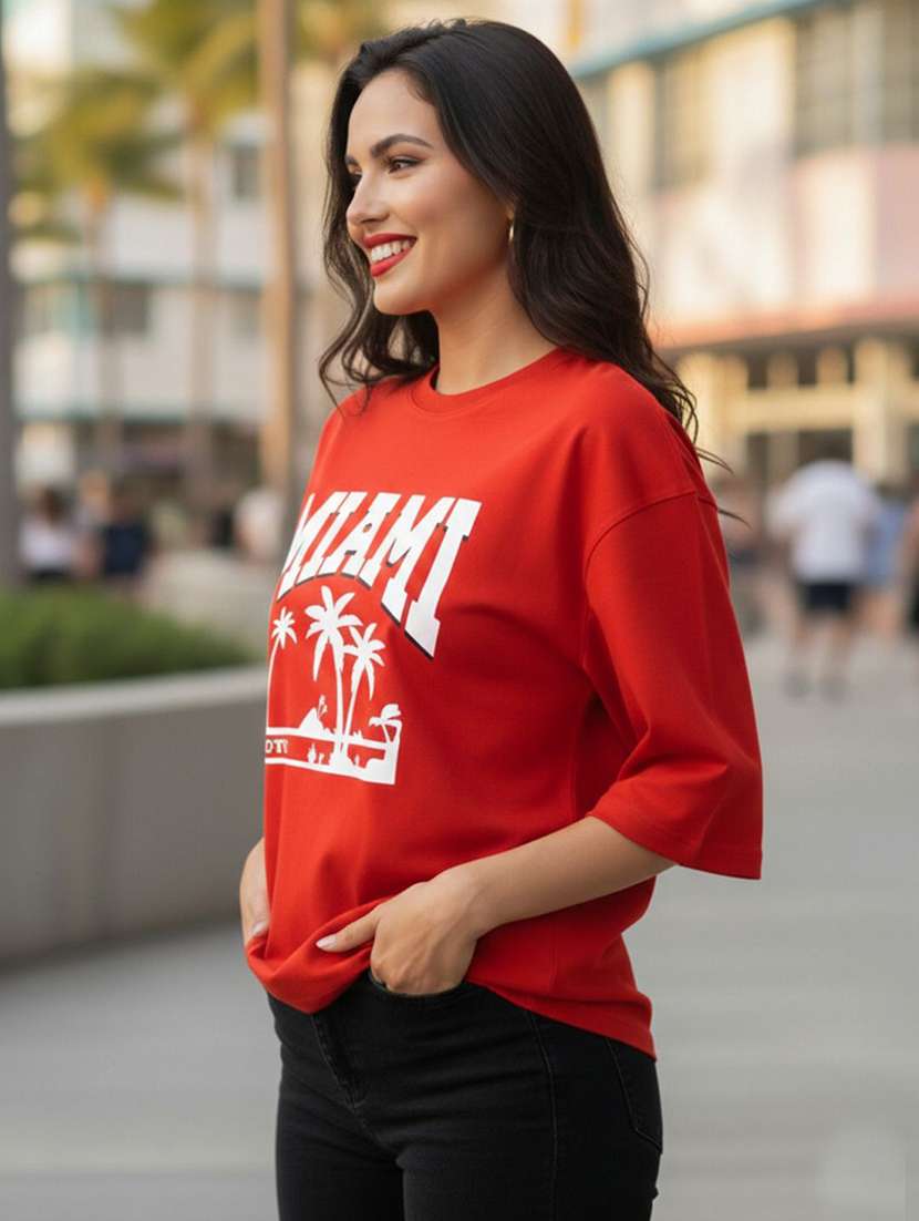 women printed short sleeve t-shirt - 22454924 -  Standard Image - 1