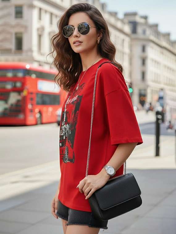 women printed short sleeve t-shirt - 22454927 -  Standard Image - 1