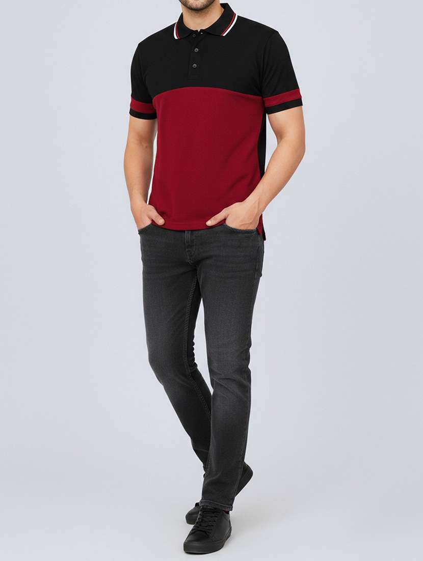 men colorblock short sleeve t-shirt - 22454953 -  Standard Image - 4