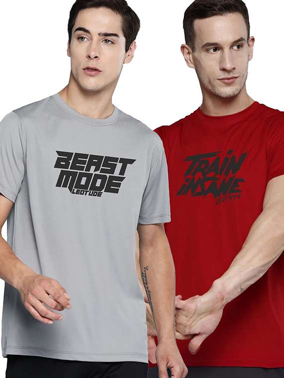 men pack of 2 printed short sleeve t-shirt 