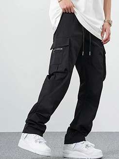 men solid high rise regular fit cargo  - 22455515 -  Standard Image - 4
