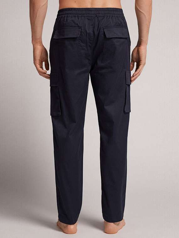 men solid high rise regular fit cargo - 22455523 -  Standard Image - 1