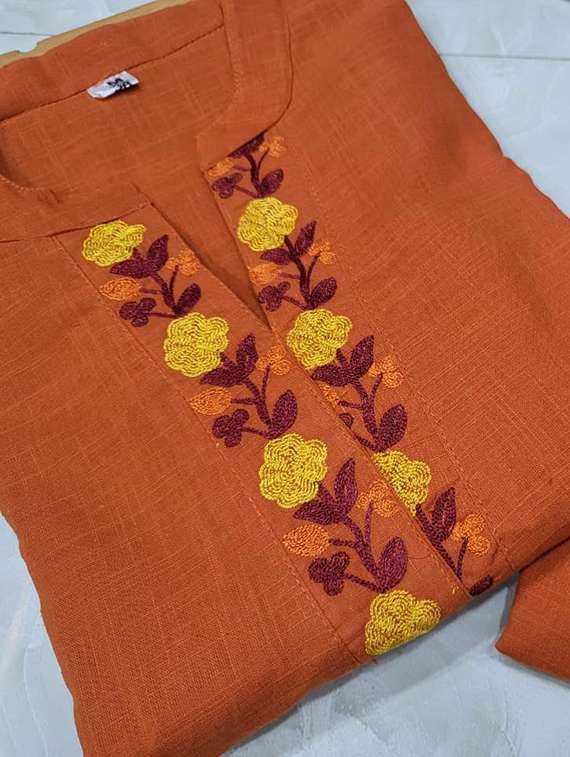 women rust co-ord set - 22455555 -  Standard Image - 4