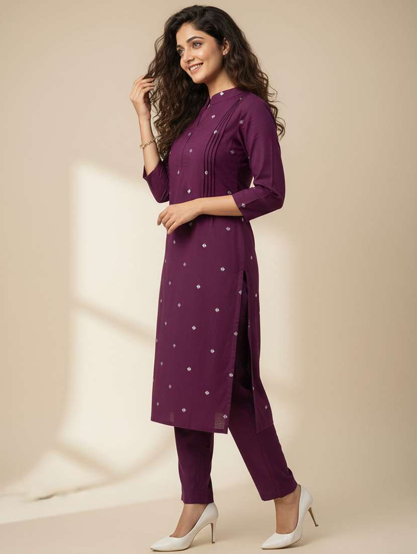 women burgundy co-ord set - 22455556 -  Standard Image - 1