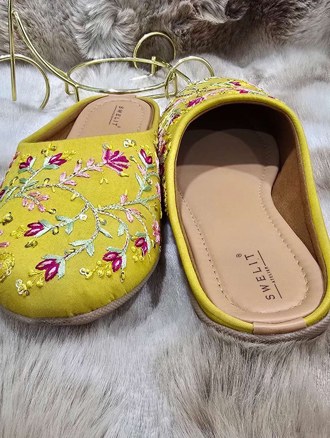 women embroidered slip on mule - 22455866 -  Standard Image - 1