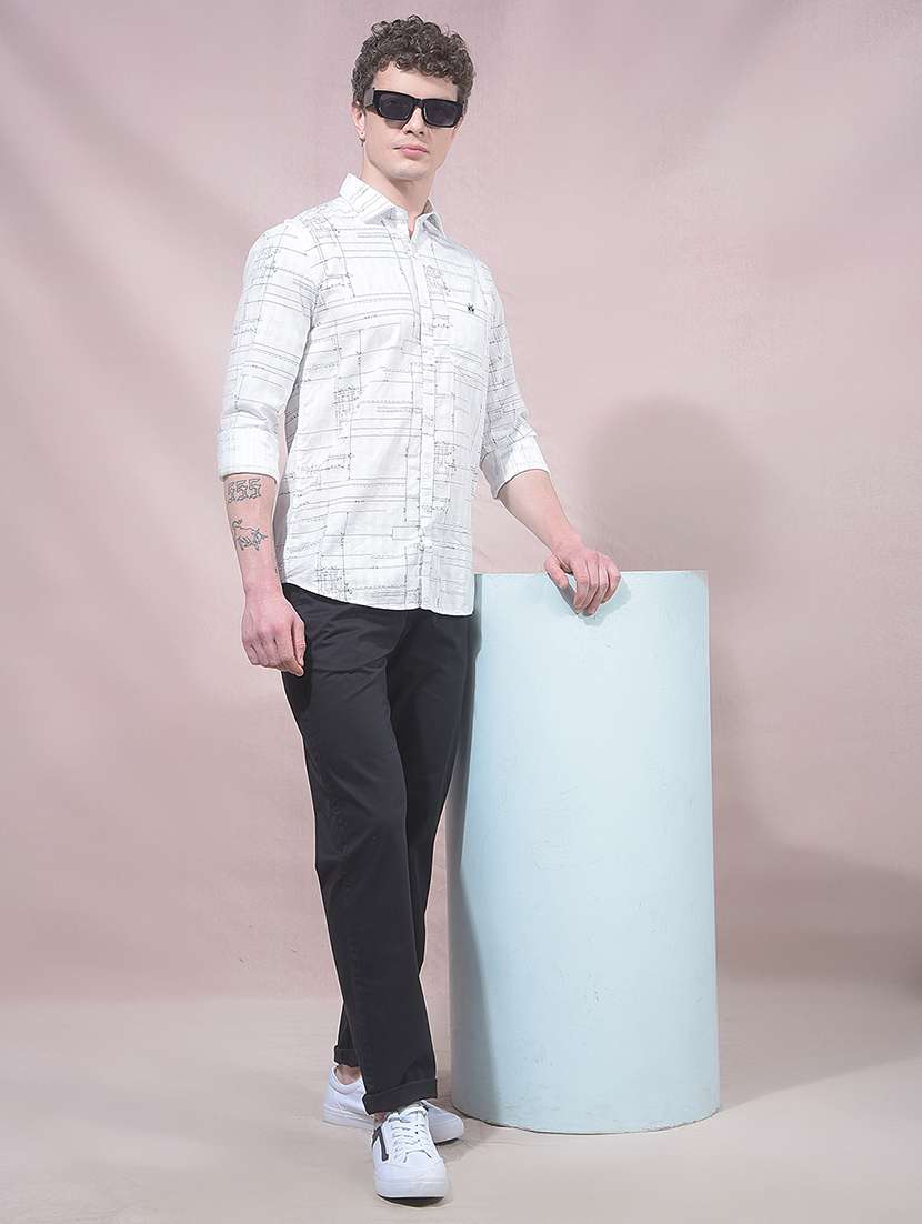 men printed long sleeve slim fit casual shirt - 22455927 -  Standard Image - 6