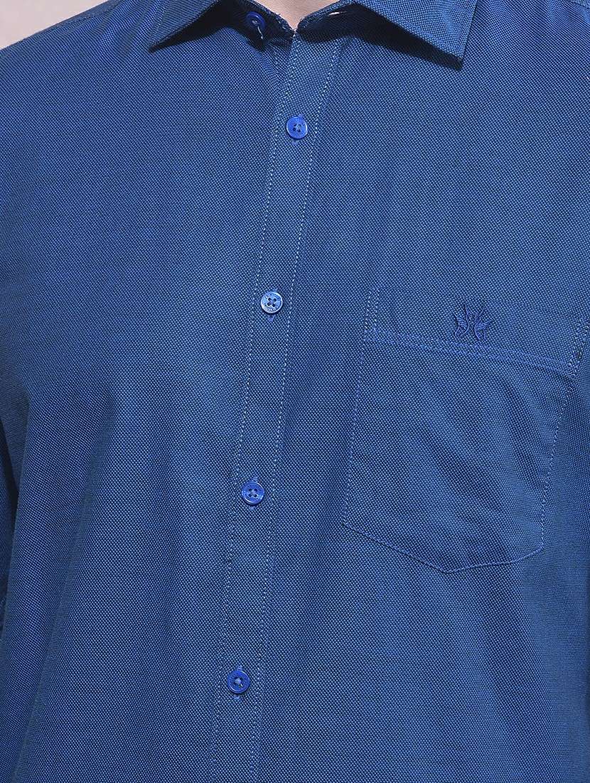 men solid long sleeve slim fit casual shirt - 22455929 -  Standard Image - 1
