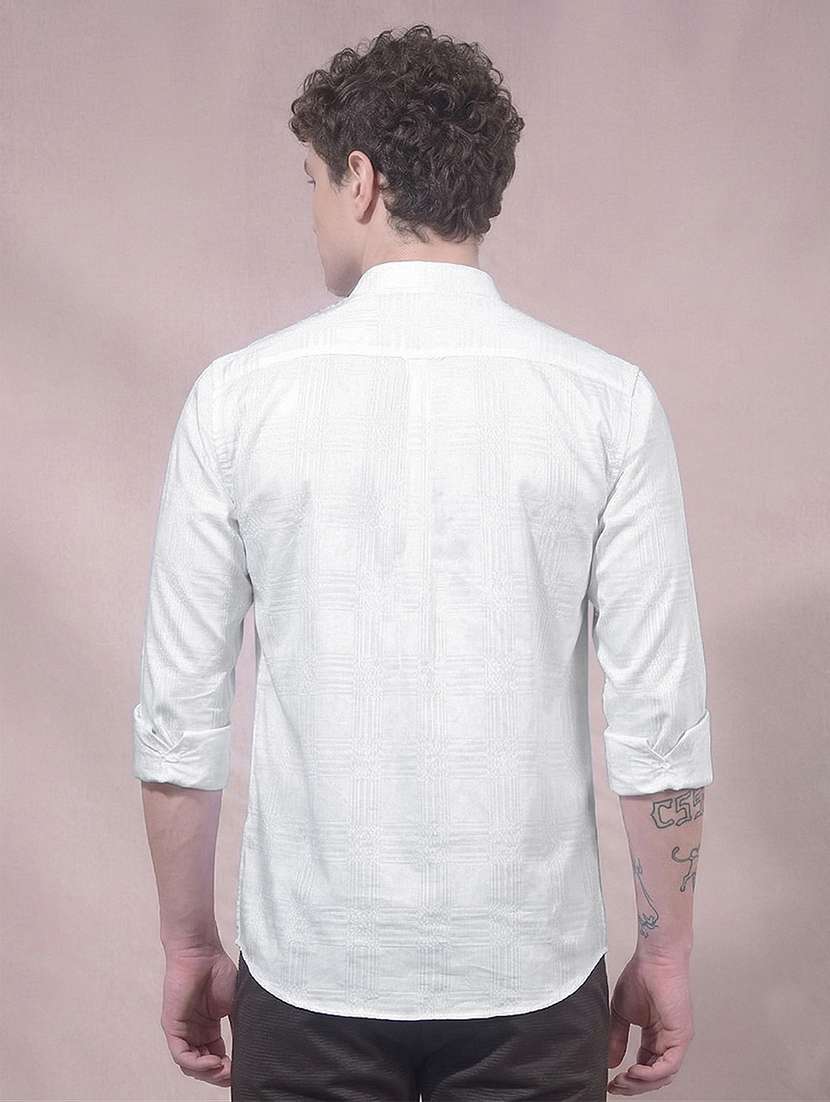 men solid long sleeve slim fit casual shirt - 22455939 -  Standard Image - 4