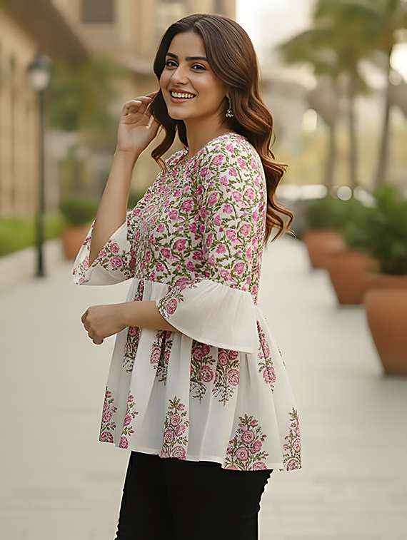 women white cotton straight kurti - 22456080 -  Standard Image - 1
