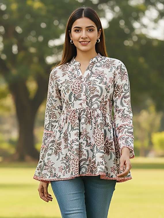 women white cotton straight kurti - 22456081 -  Standard Image - 1