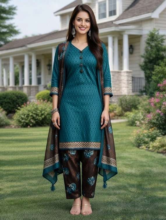 women green kurta salwar set - 22456092 -  Standard Image - 1