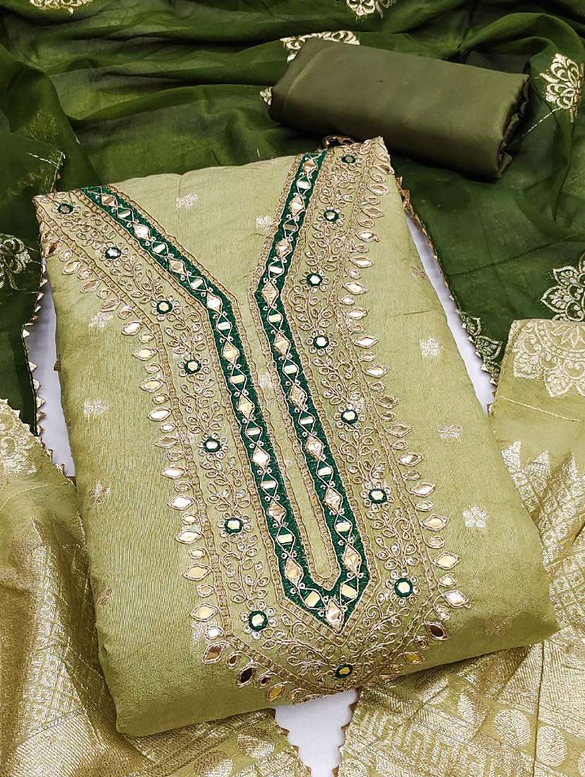 women self design unstitched suit set