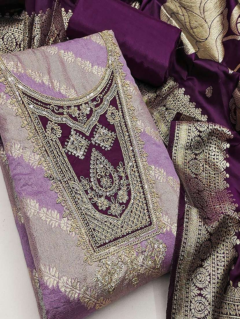 women self design unstitched suit set - 22456160 -  Standard Image - 4
