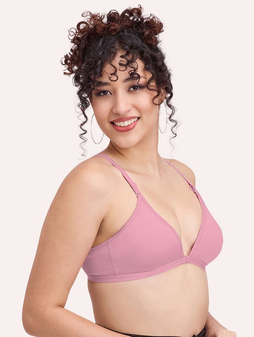 women solid non padded front open bra - 22456269 -  Standard Image - 1