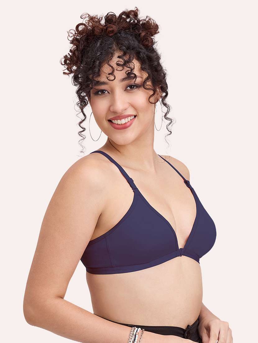 women pack of 2 solid non padded front open bra - 22456277 -  Standard Image - 1