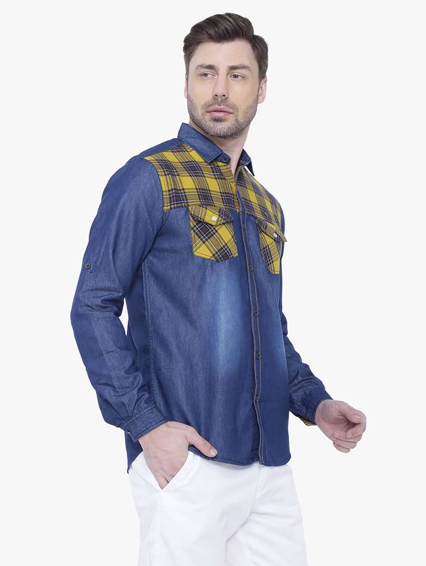 men checkered long sleeve regular fit casual shirt - 22456282 -  Standard Image - 1