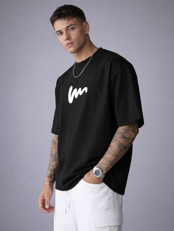 men printed short sleeve oversized t-shirt