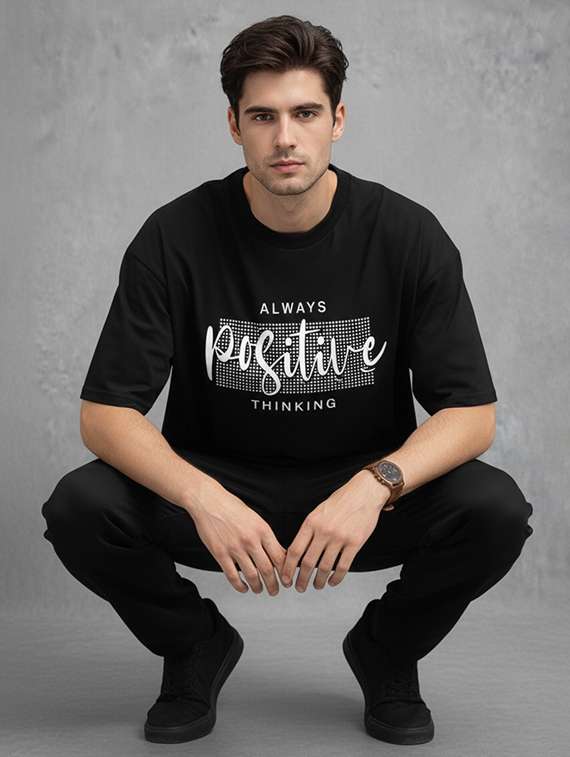 Men Typographic Short Sleeve Oversized T-shirt - 22456299 -  Standard Image - 4